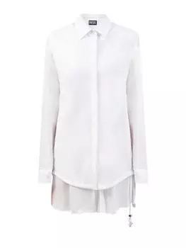 Удлиненная рубашка C-Entela из поплина с эффектом многослойности