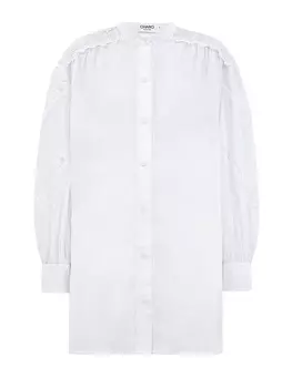 Удлиненная рубашка из тонкого хлопка и кружева