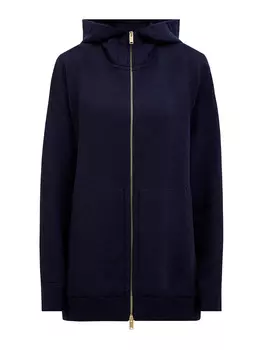 Удлиненная толстовка из шерсти, шелка и кашемира с нитью ламе