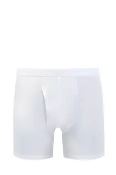 Удлиненные боксеры из микромодала с жаккардовым логотипом