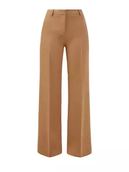 Удлиненные брюки-клеш из шерсти и вискозы