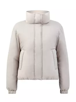 Укороченная пуховая куртка с мерцающими цепочками