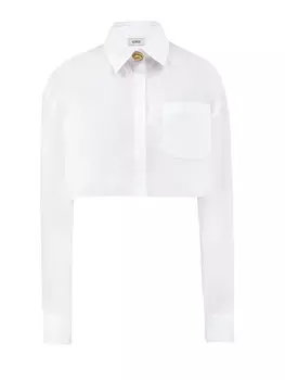 Укороченная рубашка с эффектом необработанного края