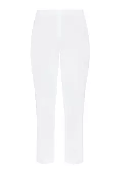 Укороченные брюки-слим с эластичным поясом на спинке