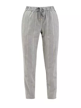 Укороченные брюки в стиле leisure с мелованным принтом