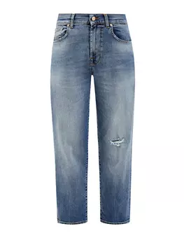 Укороченные джинсы Modern Straight из выбеленного денима