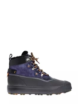 Утепленные ботинки на массивной подошве с протектором