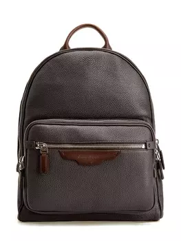Вместительный рюкзак из крупнозернистой кожи с деталями Velatura