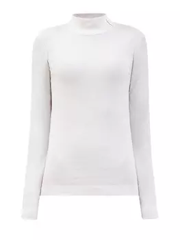 Водолазка из хлопка в английскую резинку с цепочками