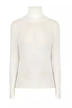 Водолазка из кашемира в технике геометрической вязки