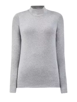 Водолазка из мягкого меланжевого хлопка с цепочками Punto Luce