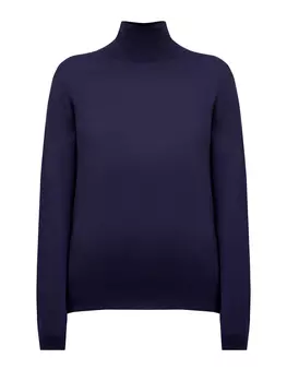 Водолазка из шерсти, кашемира и шелка с разрезом на вороте