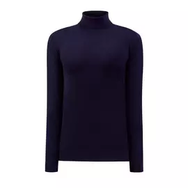 Поло из шерстяной пряжи с отделкой в английскую резинку