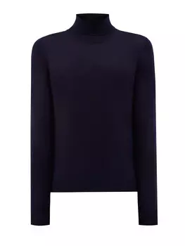 Водолазка из тонкой шерсти с кромками в английскую резинку