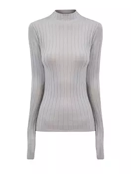 Водолазка Sparkling в рельефную полоску из кашемира и шелка