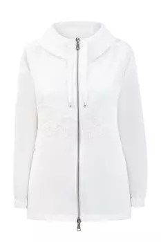 Водонепроницаемая ветровка с капюшоном и кружевной отделкой