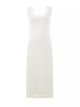 Вязаное платье-миди из хлопковой пряжи