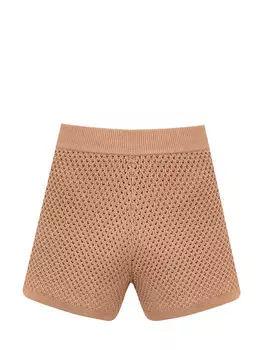 Вязаные шорты Yvette из смесового хлопка с эластичным поясом