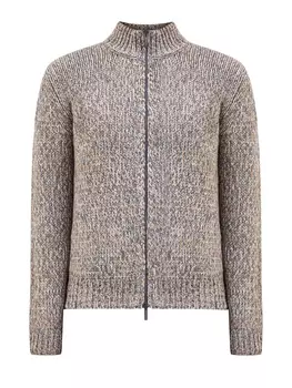 Вязаный кардиган из мягкой шерсти с застежкой на молнию