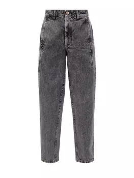 Высокие джинсы Curved из денима Authentic с декором Мониль