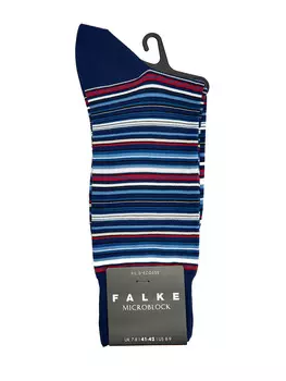 Высокие носки из эластичного хлопка Microblock в полоску