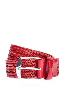 Яркий ремень в стиле leisure из плетеной кожи