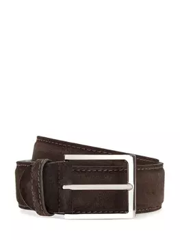 Замшевый ремень ручной работы с прямоугольной пряжкой