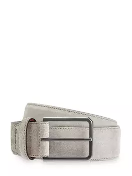 Замшевый ремень с литой прямоугольной пряжкой