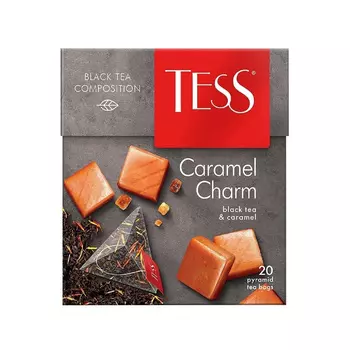 Чай черный Tess Caramel Charm, в пирамидках, 20 шт.