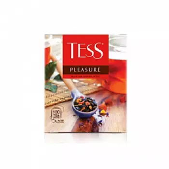 Чай черный Tess Pleasure c шиповником и яблоком, в пакетиках, 100 шт.