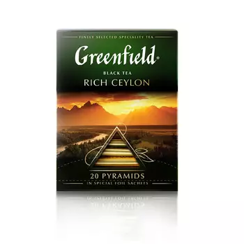 Чай Greenfield Rich Ceylon черный в пирамидках, 20 шт.
