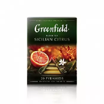 Чай Greenfield Sicilian Citrus черный в пирамидках, 20 шт.