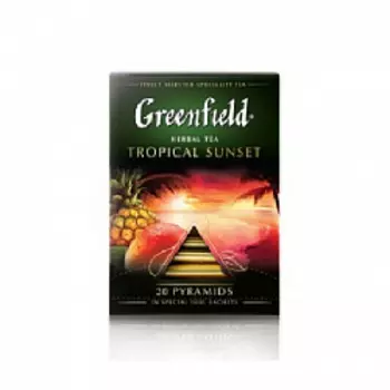 Чай Greenfield Tropical Sunset черный в пирамидках, 20 шт.