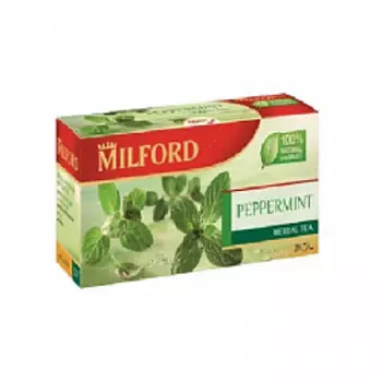 Чай зеленый с мятой в пакетиках Milford, 20 шт.