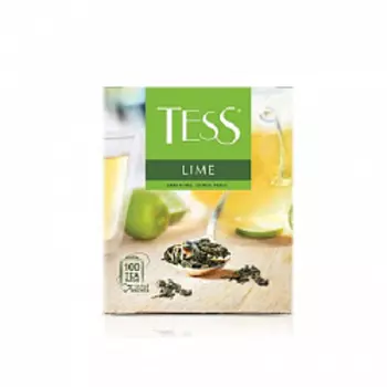 Чай зеленый Tess Lime c цедрой цитрусовых, в пакетиках, 100 шт.
