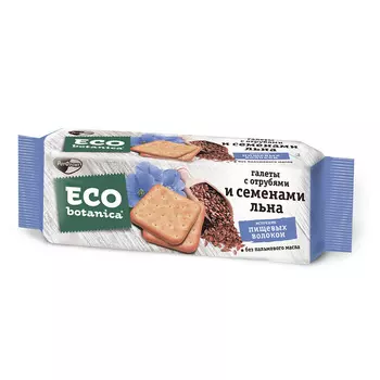 Галеты Eco Botanica с отрубями и семенами льна, 160 гр.