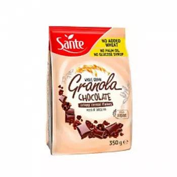 Хлопья Sante гранола кранчи злаковые с шоколадом, 350 гр.