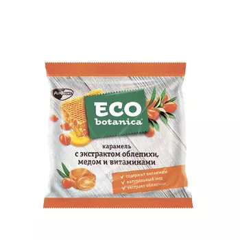 Карамель Eco Botanica с экстрактом облепихи, медом и витаминами, 150 гр.