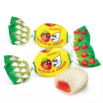 Карамель Клубника со сливками Бабаевская, 250 гр.