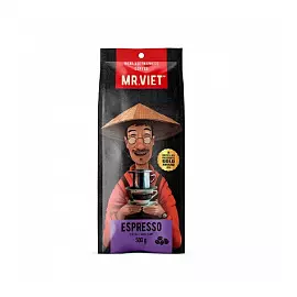 Кофе натуральный жареный в зернах MR.VIET Espresso, 500 гр.