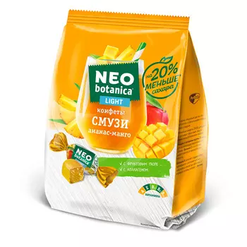 Конфеты Neo-Botanica Light Смузи, ананас-манго, 150 гр