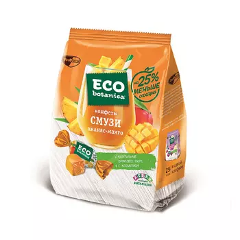 Конфеты смузи Eco Botanica с ананасом и манго