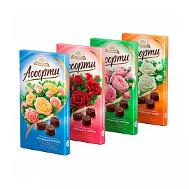 Конфеты в коробке Ассорти Букеты, Бабаевские, 300 гр.