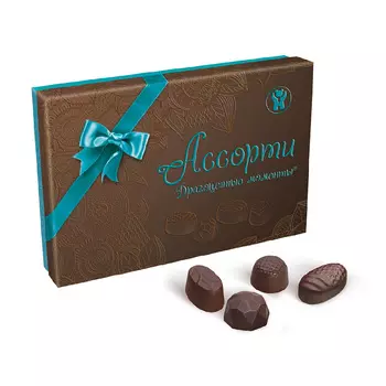 Конфеты в коробке Драгоценные моменты, Шоколадная фабрика Новосибирская, 200 гр.