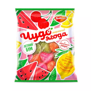 Мармелад Чудо-ягода - яблоко, апельсин, дыня, Рот Фронт, 250 гр.