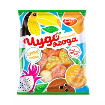 Мармелад Чудо-ягода - яблоко, апельсин, дыня, Рот Фронт, 250 гр.