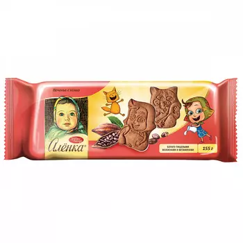 Печенье Аленка сахарное с какао 155 гр.