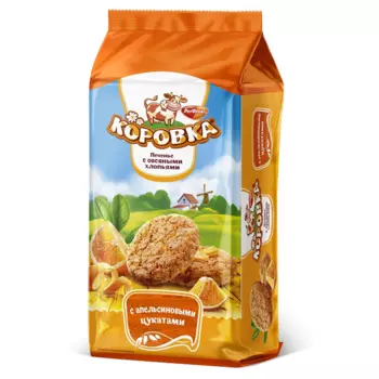 Печенье Коровка сахарное с какао, Рот Фронт, 375 гр.