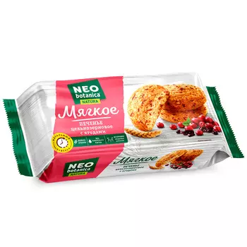 Печенье сдобное цельнозерновое Neo-Botanica Natura, с ягодами, 160 гр.