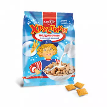 Подушечки хрустящие с молочной начинкой, Крекер, 200 гр.